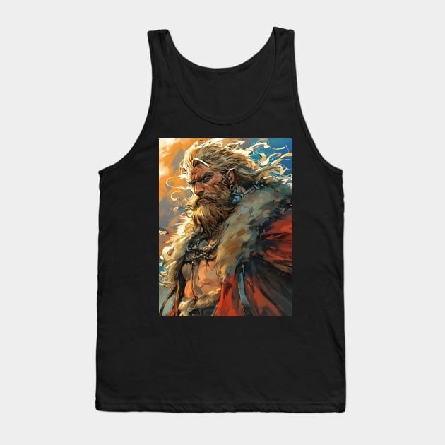 Saga of the Norse: Viking Exploration, Epic Tales, and Anime-Manga Heritage in Vinland Saga Art Tank Top by insaneLEDP